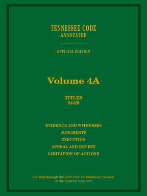 cover image of Tennessee Code Annotated